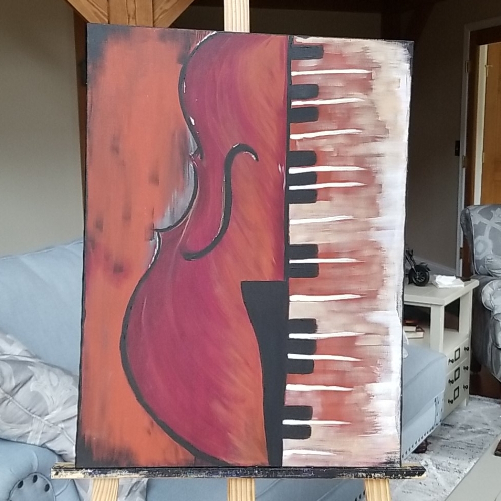 Original abstract acrylic painting